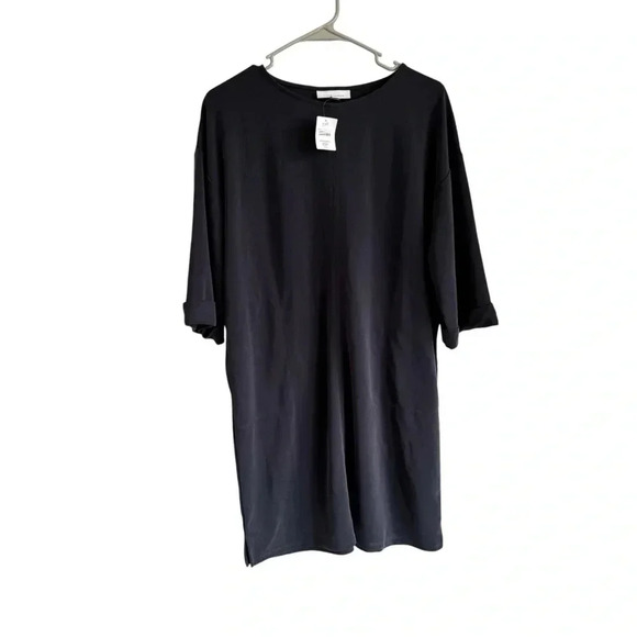 NWT Pure JJill SFTBLKBEAN Sandwashed Loose  Fit Tunic Dress With Pockets XSP - Picture 1 of 12